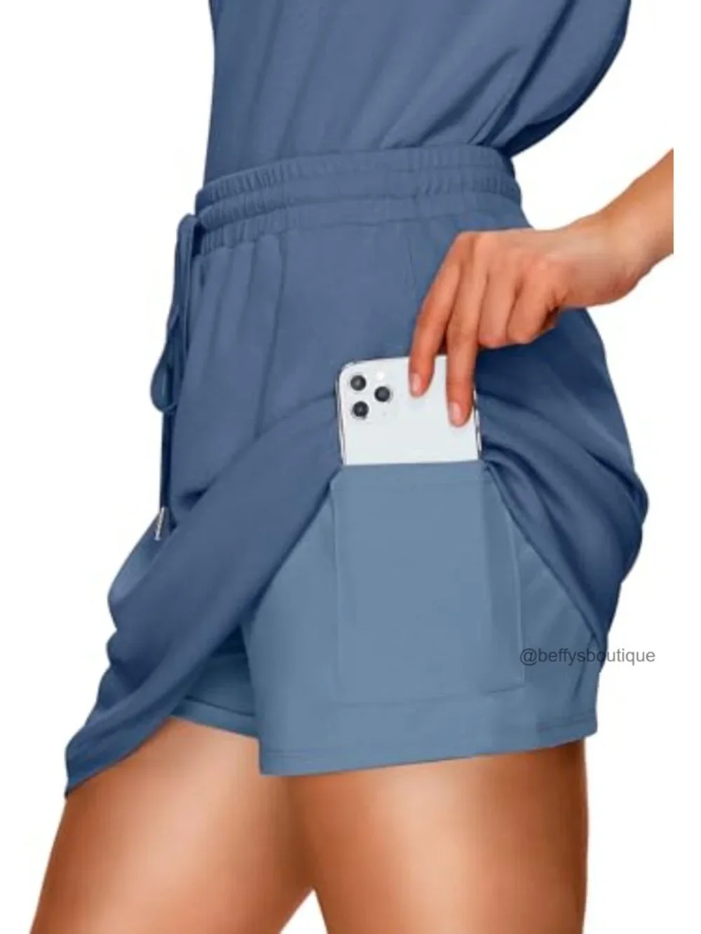 Women's 2 Piece Skirt Set Top and Skort with Pockets Athletic Loungewear